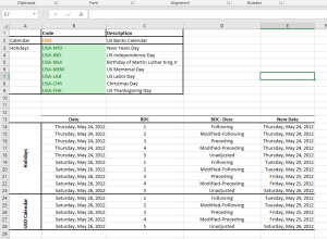 Example for NumXL function - NxAdjust in Excel