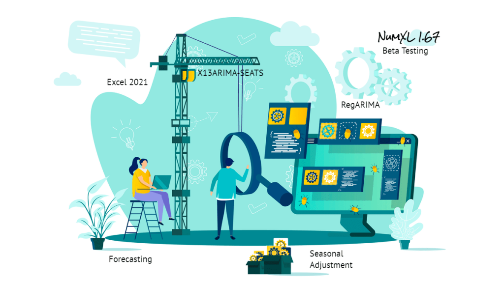 Image for the launch of the beta testing phase of NumXL version 1.67